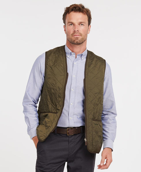 Men's quilted vest ''Charles'' in olive