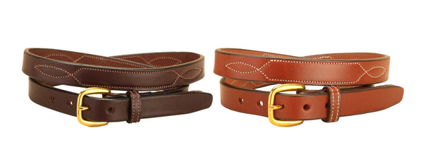 Tory Leather 3/4” Stitched Pattern Leather Belt | North Shore Saddlery