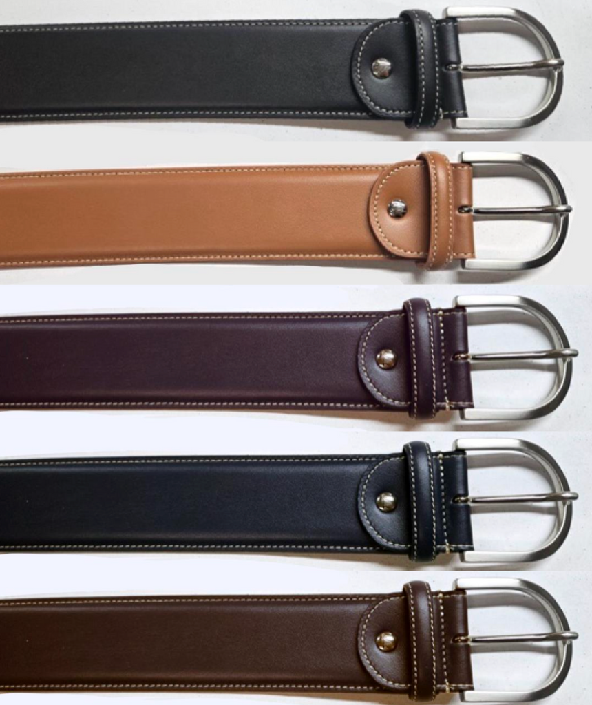 Tailored Sportsman In Contrast Stitched Leather Belt