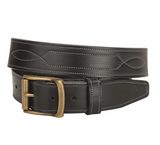 Tory Leather 1 1/2” Bridle Leather Repeated Stitch Belt