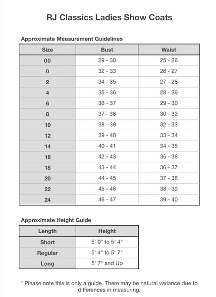 Rj Classics Monterey Women's Show Coat 